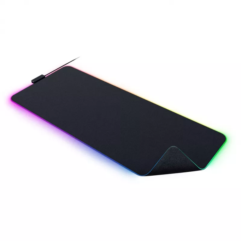 Gaming-Mauspad Razer Strider Chroma – Polyester-Oberfläche, 370×900 mm, schwarz, mehrfarbige Hintergrundbeleuchtung
