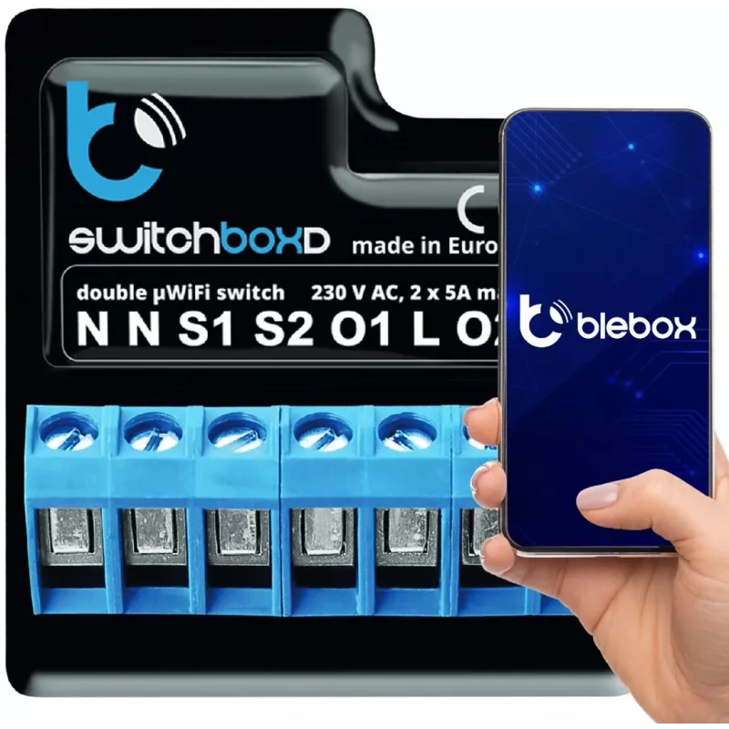 BLEBOX switchboxD - DOPPEL-SCHUTZSCHALTER 230V