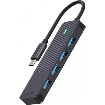 Rapoo USB-C Hub, USB-C auf USB-A, Grau (00217695)