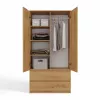 Topeshop SZAFA MALWA ART bedroom wardrobe/closet 5 shelves 2 Tür(s) Eiche