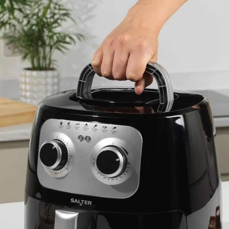 Manuelle Heißluftfritteuse Salter EK6364VDE, 4,2 l Fassungsvermögen, kompakte Arbeitsplatten-Fritteuse