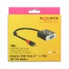 Videokabel-Adapter DeLOCK 62994 USB Typ-C auf VGA 0,2 m Schwarz