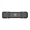 USB-Stick Silicon Power DS72 1 TB, USB 3.2 Gen 2 Type-A / Type-C, Aluminium-Gummi-Gehäuse, schwarz