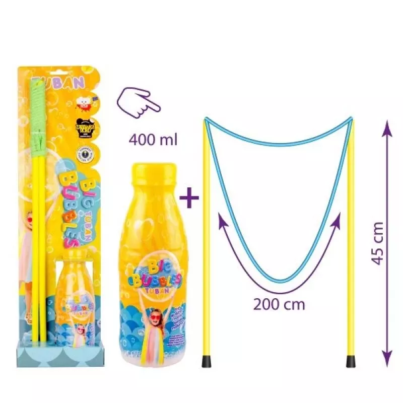Schnur für große Seifenblasen + Flüssigkeit 400 ml