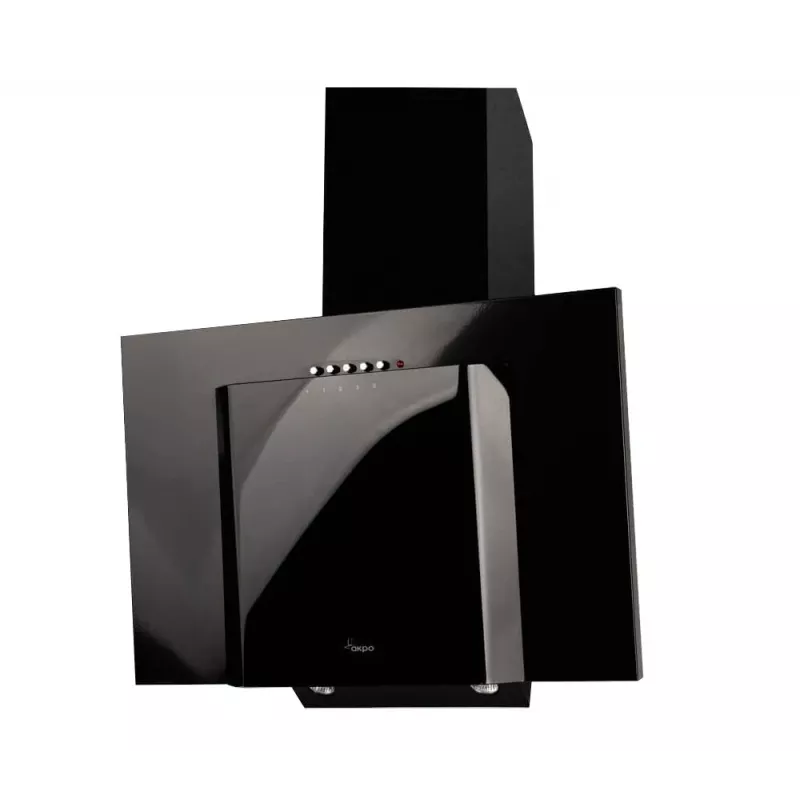 Wandhaube AKPO WK-4 Java Eco — 600 mm, 407 m³/h, 3 Geschwindigkeiten, 61 dB, schwarzes gehärtetes Glas
