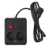Steckdosenleiste MACLEAN MCE387 B — 2 Steckdosen, 3×USB A, 110–240 V, 1,5 m Kabel, max. 2500 W