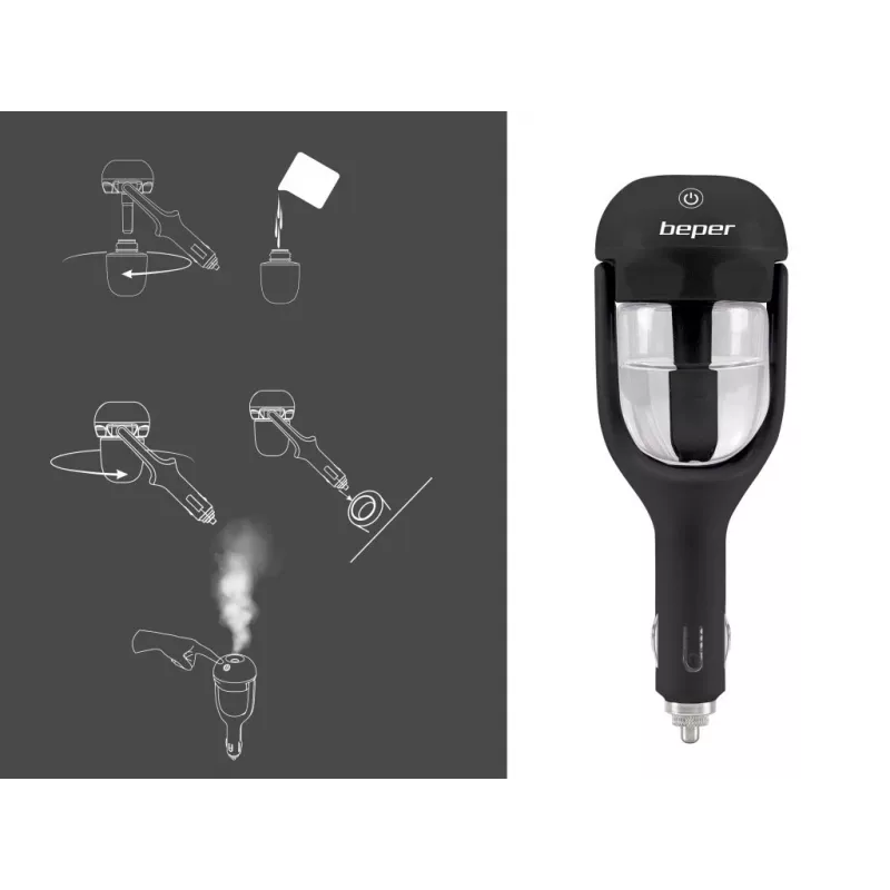 Auto-Diffusor und Luftbefeuchter Beper P205DIF100 – 12 V Aroma-Diffusor, 25 ml