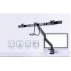 Desk monitor mount GEMBIRD MA-DA3-03, 3-arm, gas spring, VESA 75–100x100, supports 3 displays up to 27 inch, max 18 kg, Schwarz