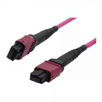 LWL-MTP-Female Patchkabel OM4 LowLoss(ELite), 12 Fasern, Typ B gekreuzt, heather violet, 10 m, Synergy 21 (S216791)