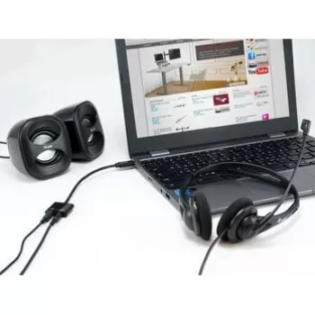 Equip USB-C auf Dual 3,5mm Audio-DAC-Adapter, USB C, Stecker, 2 x 3,5mm, Buchse, 0,15 m, Schwarz