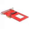 DeLOCK PCI Express x4 Karte zu 1 x internem U.3 Rot Silber