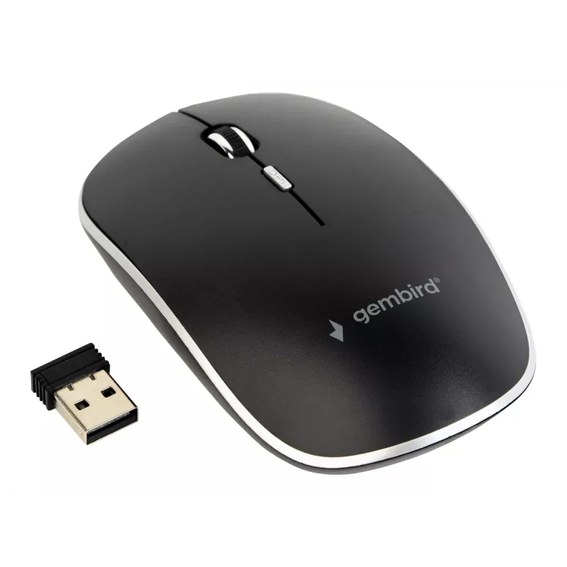 Maus USB OPTICAL WRL Schwarz/SILENT MUSW-4BS-01 GEMBIRD