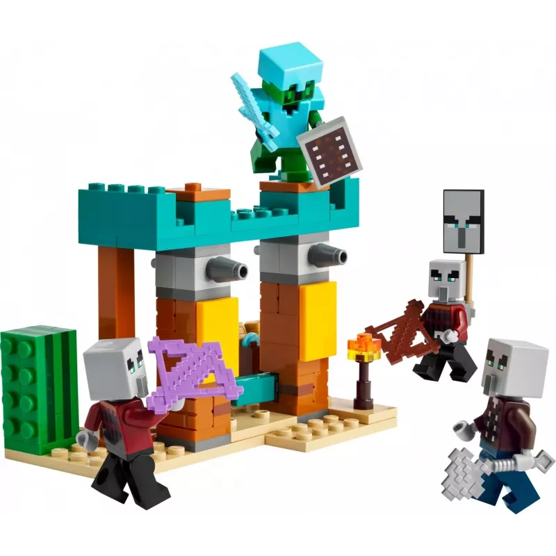 LEGO Bauset Die Illager-Wüstenpatrouille 21267 – Minecraft Spielset, 105 Teile, 4 Minifiguren, 80×60×110 mm