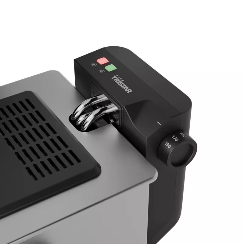 Tristar Fritteuse | FR-9338 | Leistung 2000 W | Fassungsvermögen 3 L | Edelstahl/Schwarz