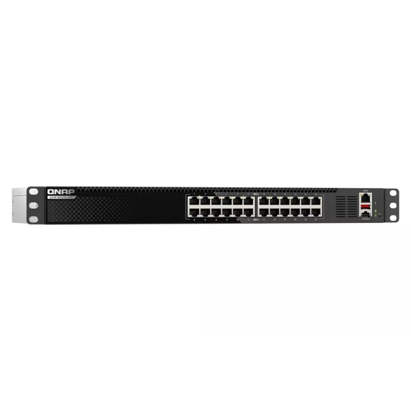 QNAP QSW-M3224-24T Netzwerk-Switch Managed L3 10G Ethernet (100/1000/10000) 1U Schwarz, Silber