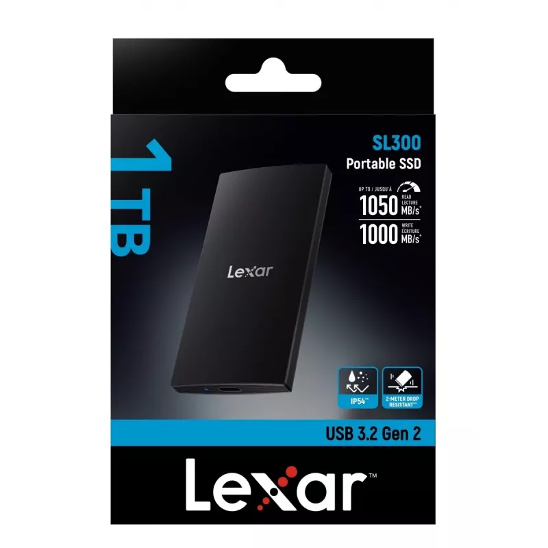 Externes Solid-State-Laufwerk Lexar 1 TB USB Type-C 3.2 Gen 2 LSL300001T-RNBNG