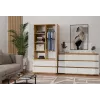 Kommode 6-Schubladen 120 cm Top E Shop Malwa — Artisan Oak / Weiß, Spanplatte