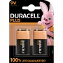 Battery Duracell Plus 9V (MN1604) — 2er-Pack, 0,102 kg Gesamtgewicht