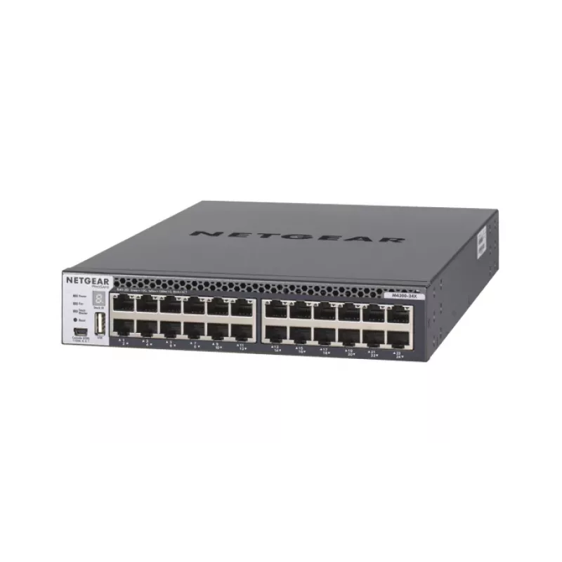 NETGEAR M4300-24X Managed L3 10G Ethernet (100/1000/10000) 1U Schwarz