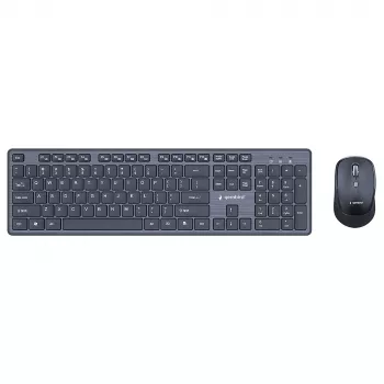 Gembird KBS-WCH-04 Drahtloses Desktop-Set (Tastatur + Maus), schwarz, US-Layout