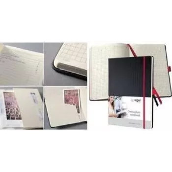 Sigel Conceptum Schreibnotizbuch A4 194 Blatt Schwarz Rot
