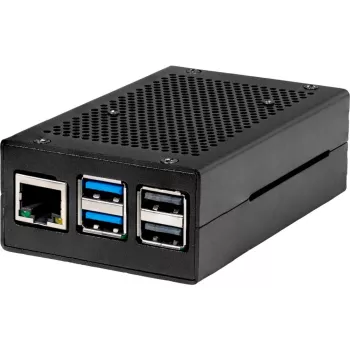 Joy-IT RB-AlucaseP5-01B SBC-Gehäuse Raspberry Pi Aluminium Schwarz (RB-AlucaseP5-01B)