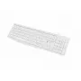 Kabelgebundene Volltastatur NATEC NAUTILUS NKL-1951, 105 Tasten, US International QWERTY, weiß, USB, 1,8 m