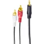 shiverpeaks BS30832-G Audiokabel 1,5 m 3,5 mm 2 x RCA Schwarz (BS30832-G)