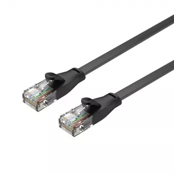 Ethernet-Kabel Unitek Cat6 UTP RJ45 3 m, Gigabit, 250 MHz, schwarz, Vollleiter, PVC-Mantel