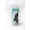 VAKOSS USB-Hub TC-234UX — 4-Port-USB-2.0-Hub, DC-Stromversorgung (5 V, 1 A), schwarz