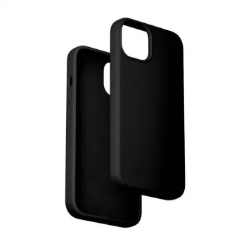 Silikonhülle Vention KUFB0-20 für iPhone 15 Plus — Schwarz, schlanke Schutzhülle
