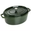 Staub La Cocotte 33 cm Ovaler Bräter aus Gusseisen, Basilikgrün