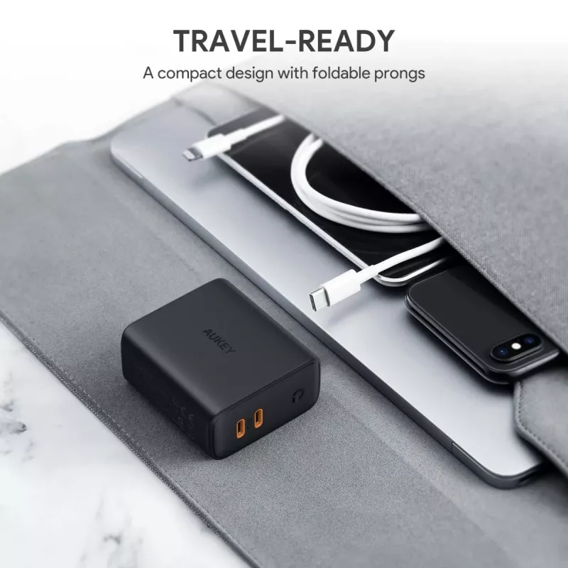 AUKEY PA-D2 Ladegerät für Mobilgeräte 36W Schwarz Innenbereich