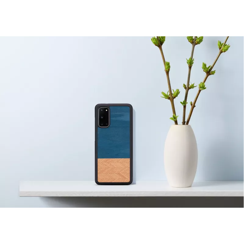 Handyhülle man and wood Galaxy S20 denim schwarz