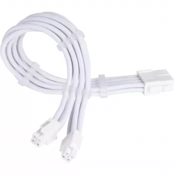 Netzteil-Verlängerungskabel SILVERSTONE EPS 12V 8‑pin (30 cm) weiß SST-PP07E-EPS8W-V2
