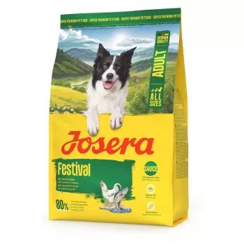 Trockenfutter für Hunde JOSERA Adult Festival 3 kg — Alleinfuttermittel für ausgewachsene Hunde mit Huhn und Reis