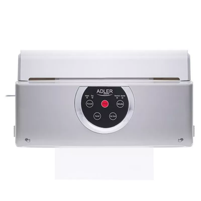 Vakuumierer Adler AD 4503, 130 W, Vakuum -750 bis -800 mbar, Stecker Typ C, grau/weiß