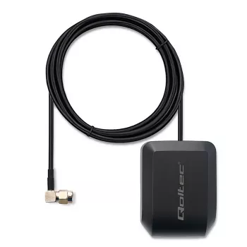 GPS/GLONASS-Antenne QOLTEC 28 dBi 50 W mit SMA-Winkelstecker