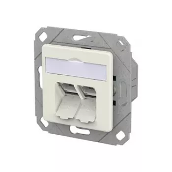 METZ CONNECT Anschlussdose E-DAT C6A LSA++ 2 Port UPk reinwei
