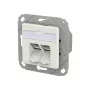 METZ CONNECT Anschlussdose E-DAT C6A LSA++ 2 Port UPk reinwei