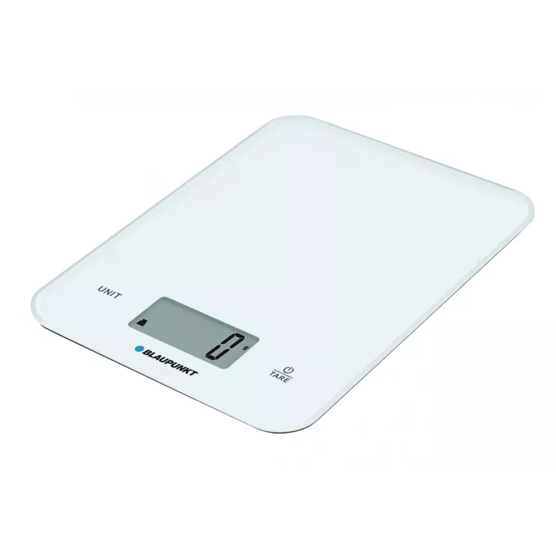 Küchenwaage BLAUPUNKT FKS401 — weiß, max. 10 kg, 1 g Genauigkeit, Touch-Bedienung