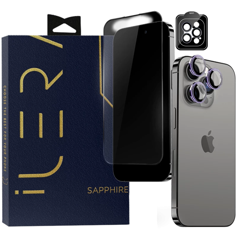 iLera Sapphire Ultra + Glass für iPhone 15 Pro Max
