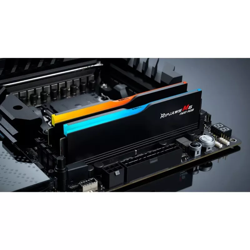 DIMM 64 GB DDR5-6000 (2x 32 GB) Dual-Kit, Speicher schwarz, F5-6000J3238G32GX2-RM5NRK, Ripjaws M5 Neo, AMD EXPO