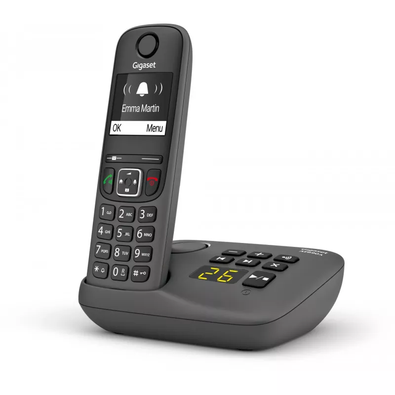 Analog/DECT-Telefon Gigaset AE690A Anruferkennung Kabelloses Handgerät Anthrazit