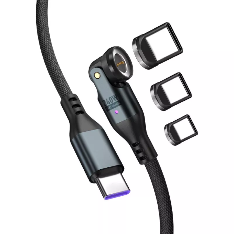 USB-C-Kabel 4smarts GravityCord 240W 1,8 m – USB-C-auf-USB-C-Hochleistungsladen und Daten