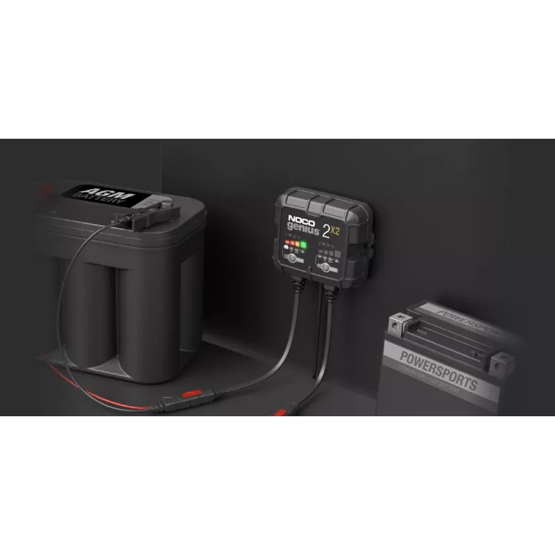 Batterieladegerät NOCO GENIUS2X2 4A 2-Bank, 4A gesamt, zwei unabhängige Ausgänge