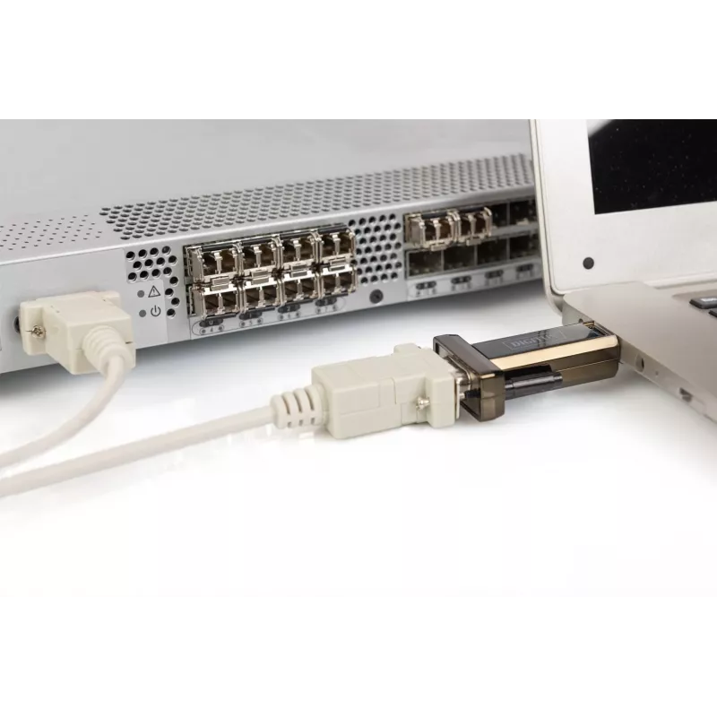 DIGITUS USB 2.0 auf Seriell Konverter DSUB 9M Inkl. USB-A Kabel 80cm FTDI Chipset USB 2.0 auf RS232 (FT232RL)