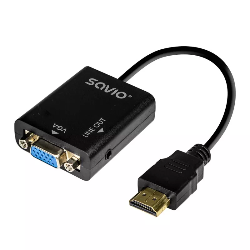 Adapter HDMI-VGA mit Audio AK-76 Savio SAVAK-76