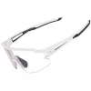 Rockbros 10172 UV400 weiße photochrome Fahrradbrille