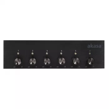 Lüftersteuerung Akasa AK-FC-08BKV2 Schwarz 6 Kanäle